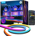Govee Outdoor Neon Rope Lights, 65.6ft RGBIC IP67 Waterproof Outdoor Decorations with 64 Scene Modes, Music Sync, Flexible LED Lights, Neon Lights Work with Alexa, Google Assistant
