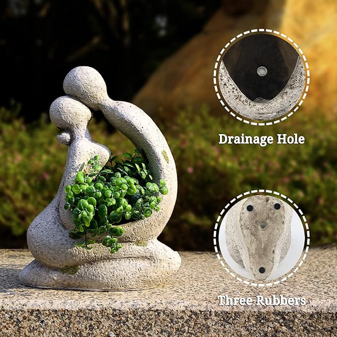 Unique Planters for Indoor Outdoor Plants Head Face Planter Pot Large Succulent Planters Flower Vase with Drainage Hole Around You
