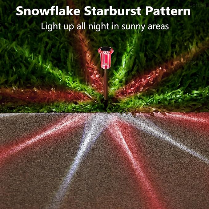 Valentine's Day Solar Lights Outdoor Decorations 10 Pack Candy Color LED Stainless Steel Stake for Pathway Yard Garden Landscape Walkway Lighting Solar Powered Outside Christmas Decor