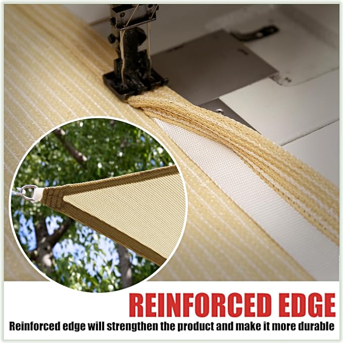 ColourTree TAPR1616 Custom Size 11' x 13' Brown Sun Shade Sail Canopy UV Block UPF50 Rectangle - Commercial Standard Heavy Duty - 190 GSM - 3 Years Warranty