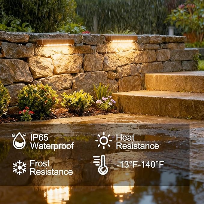 JESLED 2 Pack 7inch LED Retaining Wall Lights, 5W Landscape Lighting, LED Hardscape Lighting, Paver Lights Low Voltage Hardscape Lights, 5W Outdoor Step Lights, 2700K Warm White, Waterproof