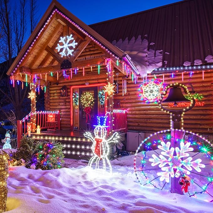 99Ft LED Rope Lights Outdoor, 18 Colors Changing Fairy String Light Plug in with Remote, IP68 Waterproof 300 LEDs Multicolor Twinkle Christmas Lights for Bedroom Patio Halloween Holiday Decor