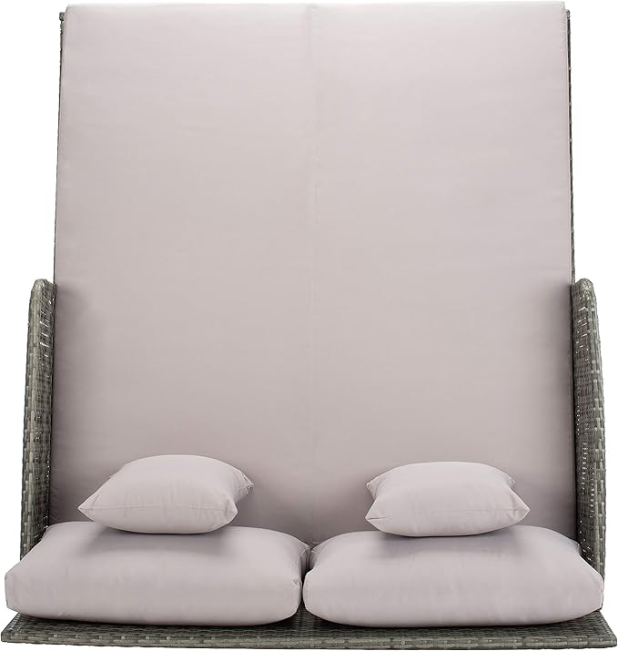 Safavieh PAT7500B Outdoor Collection Cadeo Grey Cushion Daybed