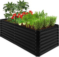 Best Choice Products 6x3x2ft Outdoor Metal Raised Garden Bed, Deep Root Box Planter for Vegetables, Flowers, Herbs, 269 Gallon Capacity, 100% Non Toxic Materials - Black