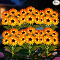 6 Pack Solar Sunflower Garden Lights 36 Vibrant Sunflowers LED Outdoor Decorative Stake Lights for Yard, Patio, Lawn, Pathway, IP65 Waterproof Flower Light, Birthday Gift for Mom, Grandma, and Friends