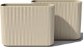 Veradek Demi Series Span Planter for Front Porch, Patio, Backyard | Durable Plastic-Stone Composite Material | Modern Décor for Shrubs, Flowers