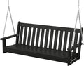 POLYWOOD GNS60BL Vineyard 60" Outdoor Swing, Black