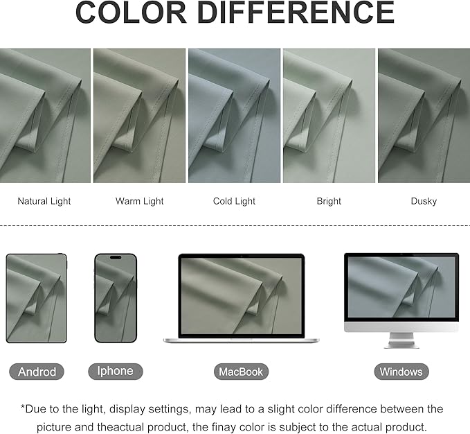 RYB HOME Outdoor Curtains for Patio Waterproof Block Sunlight Thermal Insulated Privacy Assured Thick Outside Curtains for Porch, Gazebo, Pergola, W52 x L95, Sea Green, 1 Panel