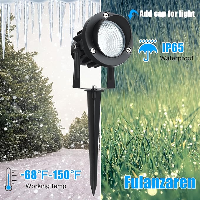 20W Outdoor RGB LED Spotlights 4 Pack, 120V 1000lm with Remote & Transformer, 12 Colors 19 Modes, IP65 Waterproof 46.5ft Cord, Landscape Lights for Yard Garden Christmas Halloween