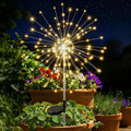 btfarm 1 Pack Solar Garden Lights Outdoor, 8 Modes Firework Lights Solar Powered, Waterproof Twinkle Fairy Light Outside for Yard Patio Pathway Pool Christmas Party Decorative, Warm White