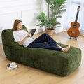 Giant Bean Bag Lounger Chair for Adults with Soft & Cozy Plush Fabric,Memory Foam Filled Beanbag Chair for Family Living Room,Bedroom and Game Room (Olive Green)