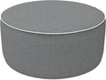LVTXIII Outdoor/Indoor Inflatable Ottoman, 21"x21"x9" Patio Footrest Stool, Portable Round Pouf Ottoman for Patio Garden, Camping or Home Decoration, Grey Textured