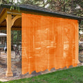 SpaceDresser Waterproof Outdoor Sheer Curtains for Patio - 2 Panels Rod Pocket Indoor Voile Sheer Curtain for Living Room,100W x 120L inch, Orange