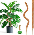 2 Pack 28 Inch Moss Pole Monstera Plant Support, Coir Moss Poles for Climbing Indoor Plants, Bendable Plant Stake Trellis for Potted Plant, Pothos, Philodendron