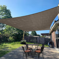 SUNLAX Sun Shade Sail 10' x 18' Brown Rectangle Canopy Sail Shade Cover UV Block Permeable Sunshade Outdoor for Patio Backyard Deck Pergola (We Make Custom Size)
