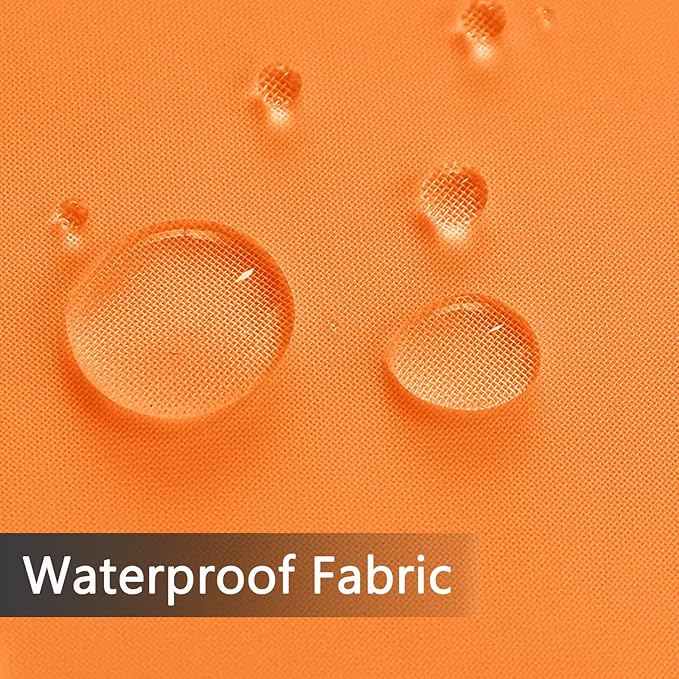SpaceDresser Waterproof Outdoor Sheer Curtains for Patio - 2 Panels Rod Pocket Indoor Voile Sheer Curtain for Living Room,100W x 120L inch, Orange