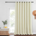 NICETOWN Sliding Door Curtains 108 inches Long for Bedroom, Blackout Patio Door Thermal Curtains Privacy Room Divider Window Treatment for Bedroom/Living Room (1 Panel, Beige, W100 x L108)