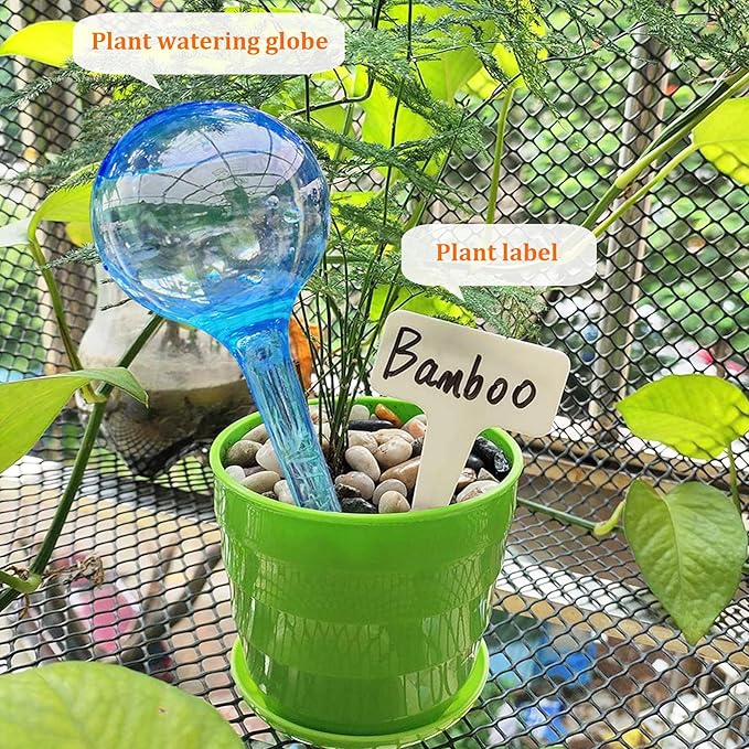 Large 12pcs Plant Watering Globes - Automatic Plant Watering Bulbs for Indoor & Outdoor Potted Plants, Durable Plastic Garden Watering Devices