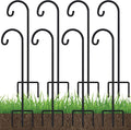 FEED GARDEN Adjustable 32 Inch Shepherd Hooks Rust Resistant Steel Shepard Hooks for Outdoor Hanging Lanterns, Bird Feeders, Solar Lights, Weddings Decor 8 Pack
