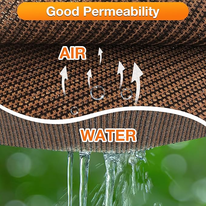 Artpuch Sun Shade Cloth with Grommets & D-Rings, 90% UV Protection Shade Cover, Rectangle Shade Sail for Outdoor, Patio, Pergola (Custom Size)