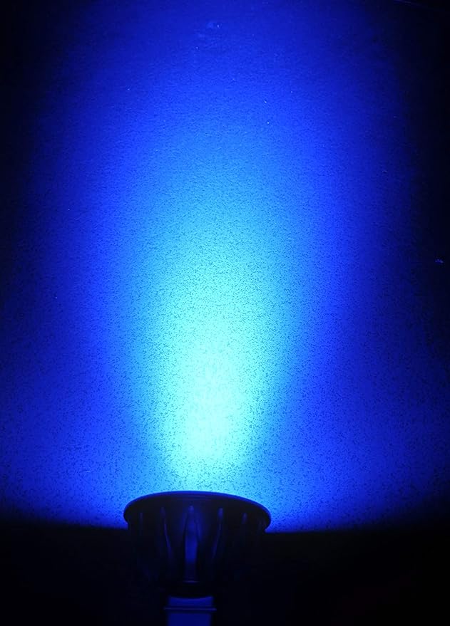 ALIDE MR16 GU5.3 Blue Led Bulbs 5W,20W 35W 50W Halogen Equiv,Low Voltage 12V MR16 Blue Color Bulb Spotlights for Outdoor Landscape Flood Yard Garden Tree Pool Step Lighting,Not Dimmable,38 Deg,6 Pack