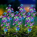 Solar Garden Lights Outdoor Waterproof, 6 Pack Solar Butterfly Lights with 60 LED 12 Butterfly Colorful Lighting for Garden Yard Lawn Outdoor Decor, Gift for Mom Women Mother's Day