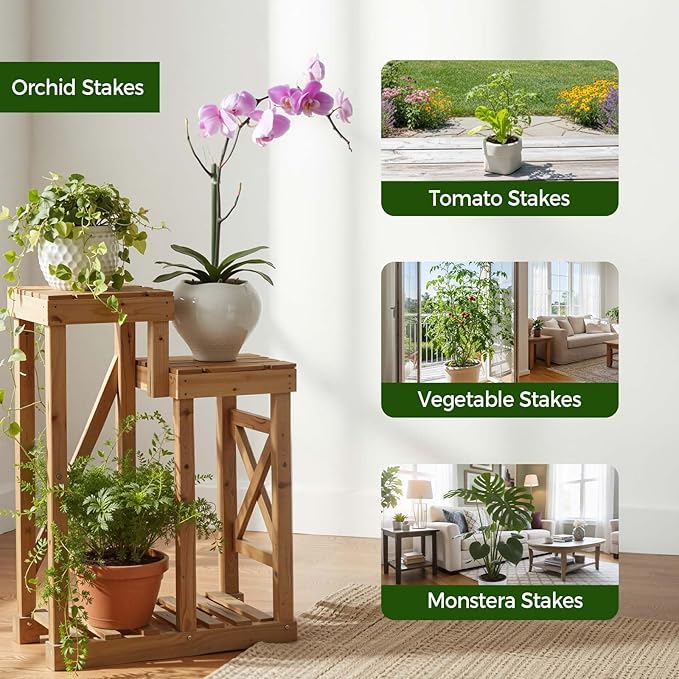 10 Pack Stackable Monstera Plant Support Stakes, Durable Climbing Plant Support Structures for Indoor Outdoor Potted Plants, Garden Stakes for Pothos, Philodendron & Vine Plants