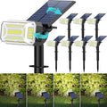 102 LEDs Solar Spot Lights Outdoor, [ 4 Modes/8 Pack] Solar Spotlights Waterproof IP65, Adjustable Light & Panel Landscape Flood Powered Lights for Yard Garden Pathway Wall (Cool White)