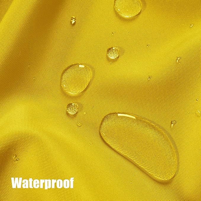 BONZER Outdoor Waterproof Curtains for Patio Privacy Grommet Light Filtering Outside Curtains for Gazebo, Porch, Pergola, Pavilion, 1 Panel, 54W x 108L inch, Yellow