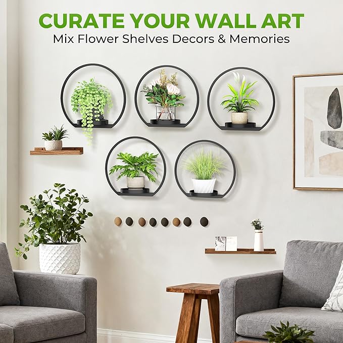 Wall Planters for Indoor Plants, Plant Frames Wall Decor Living Room Plant Stand Hanging Wall Plants Holder to Hold Large Pots Wall Plant Hanger Window Plant Shelves for Outdoor Entryway
