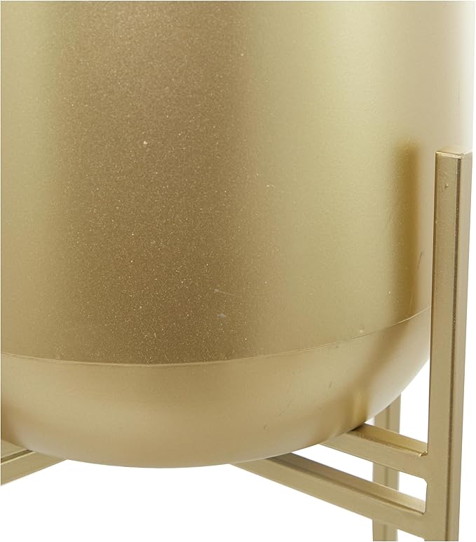 Deco 79 CosmoLiving by Cosmopolitan Modern Metal Round Planter, 13" x 13" x 41", Gold (081569)