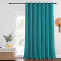 NICETOWN Patio Door Curtain Sound Blocking, Bedroom Privacy Room Divider Curtain, Thermal Insulated Blackout Closet Sliding Door Shade (1 Panel, 100" Wide x 120" Long, Peacock Teal)