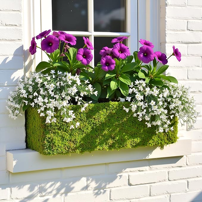 SuperMoss (29360) MossWeave Window Box Planter, Fresh Green, 30"