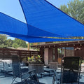 LOVE STORY 10' x 10' x 10' Triangle Blue Sun Shade Sail Canopy UV Block for Outdoor Patio Garden Backyard