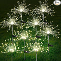 FOOING 8 Pack Solar Garden Lights Solar Firework Lights Waterproof, 200 LED String Light 2 Modes Twinkling Fairy Nightlight for Garden, Wedding, Party, Patio, Yard, Landscape Decoration, (Warm White)