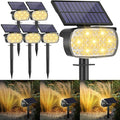 108 LED Solar Spot Lights Outdoor, Solar Lights Outdoor IP65 Waterproof, 3 Modes Solar Landscape Spotlights, Large Solar Powered Panel Lights for Garden Yard Pathway(Warm White/6 Pack)