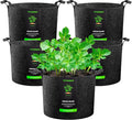 VIVOSUN 5-Pack 20 Gallon Plant Grow Bags, Heavy Duty Thickened Nonwoven Fabric Pots with Handles
