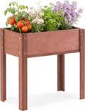Raised Garden Bed with Legs, 31x16x31'', Outdoor Wood Elevated Planter Box, Thick Legs, w/Liner