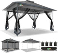 COBIZI 10x15 FT Pop up Gazebo on Clearance - Outdoor pop up Canopy Tent,carpas para Patio, Shelter - Screen Tents with Portable Carry Bag, Patio Gazebos for Camping,Garden,Deck,Backyard,Darkgrey