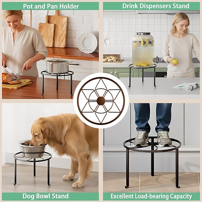 5-Pack Heavy Duty Flower Pot Stands Holder for Multiple Plant,Potted Plant Holder Round Plant Shelf for Planter for Living Room,Garden Home