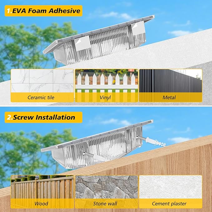 Solar Lights Outdoor for Mailbox, House Numbers, Address, Sign - 3000K/4000K/6000K 3 Modes, IP65 Waterproof Fence Lights, Solar Powered Dusk to Dawn Wall Light Outside (4 Pack)
