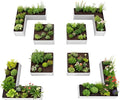 A ANLEOLIFE Set of 8, 18 Inch Tall Antique White Raised Garden Beds Kit, L-Shaped & Square Metal Planters – Ideal for Structured Backyard Layouts