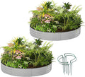 Galvanized Metal Planter Raised Garden Bed Kit for Gardening Outdoor Garden Box Raised Flower Bed 2PC Gray 3X3X1FT