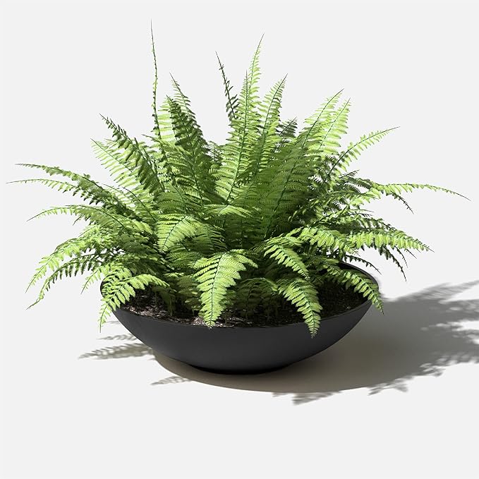 Veradek Mason Series Lane Bowl Planter| for Indoor or Outdoor Tabletops/Gardens |Made from Plastic-Stone Composite with Drainage Holes|Modern Décor for Flowers, Succulents, Small Plants
