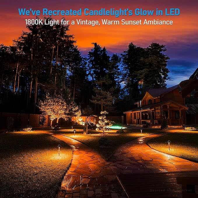 LEONLITE Update 5CCT Low Voltage Pathway Lights, 12-24V LED Landscape Path Light, 1800/2700/3000/4000/5000K, CRI90, IP65 Waterproof Landscape Lighting, Aluminum Housing, Oil Rubbed Bronze, Pack of 6
