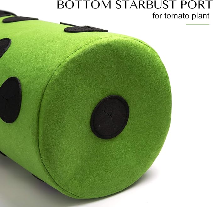 2 Pack Black and Green Upside Down Tomato & Herb Planter, Hanging Durable Aeration Fabric Strawberry Planter Bags