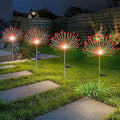 YOTOZU 4 PCS Solar Firework Light, Outdoor Solar Garden Decorative Lights 120 LED Powered 40 Copper Wires String DIY Landscape Light for Walkway Pathway Backyard Decoration Parties Perfect Gifts(Red)