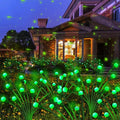 Kohlrabi Solar St Patricks Day Lights Outdoor, 2 Pack 20 LED Solar Green Firefly Lights, Waterproof Wind Swaying Light for St. Patrick's Day Irish Day Outside Yard Patio Decoration