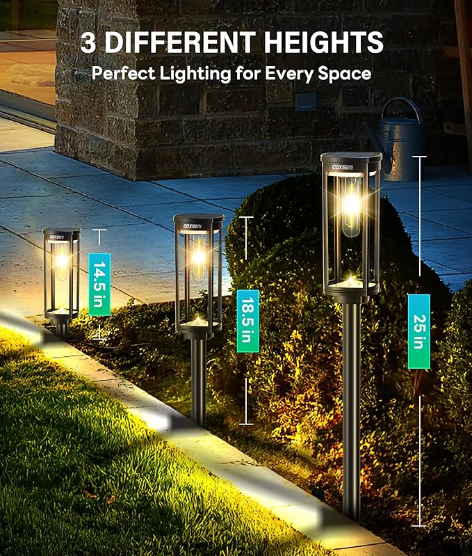 Solar Pathway Lights Outdoor 2 Pack, Bright Solar Path Lights Outside Waterproof, Walkway Light Solar Powered Landscape Light for Driveway Lawn Patio Sidewalk Yard