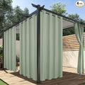 HolidayIdeas Outdoor Curtains for Patio Waterproof, 4 Panels - 54 x 108 Inch - Privacy Protection & Light Filtering Curtains Grommet Outside Curtains for Porch, Backyard (Sage Green)